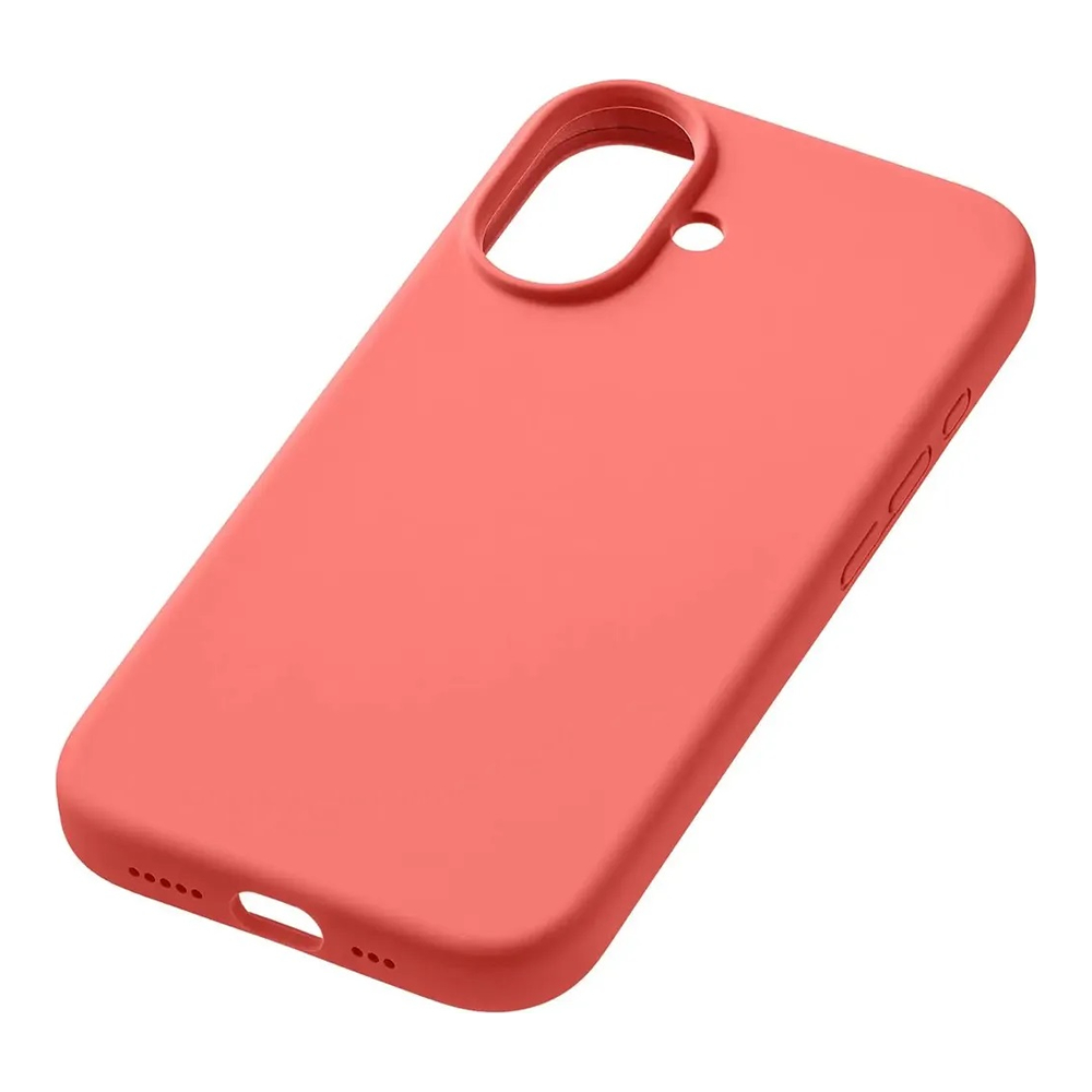 Чехол защитный uBear Touch Mag Case iPhone 16,силикон,софт-тач, коралловый